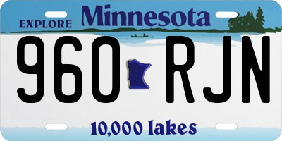 MN license plate 960RJN