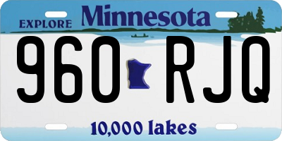 MN license plate 960RJQ