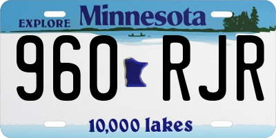 MN license plate 960RJR