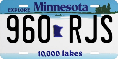 MN license plate 960RJS