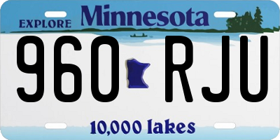 MN license plate 960RJU