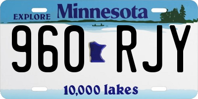 MN license plate 960RJY