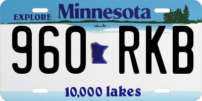MN license plate 960RKB