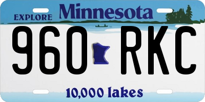 MN license plate 960RKC