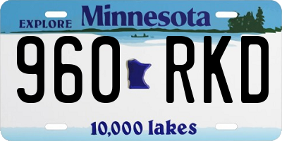 MN license plate 960RKD
