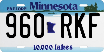MN license plate 960RKF