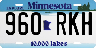 MN license plate 960RKH