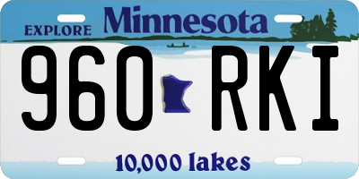 MN license plate 960RKI
