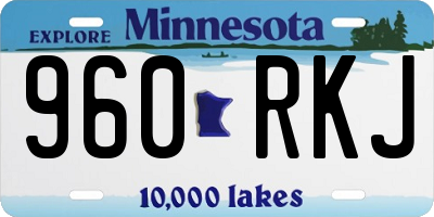 MN license plate 960RKJ