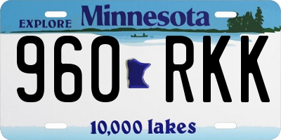 MN license plate 960RKK