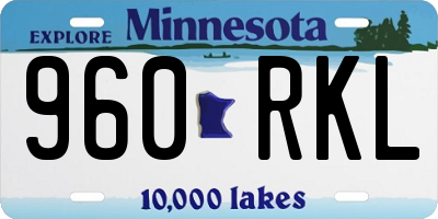 MN license plate 960RKL
