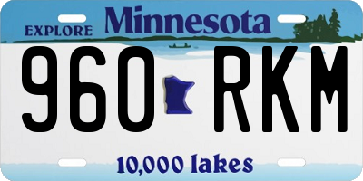 MN license plate 960RKM