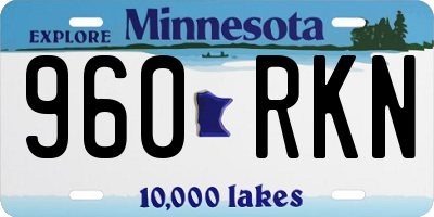 MN license plate 960RKN