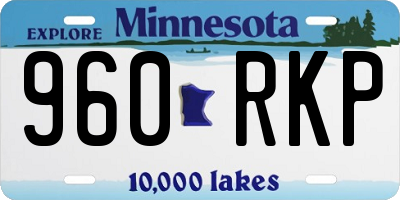 MN license plate 960RKP
