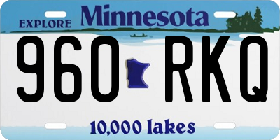 MN license plate 960RKQ
