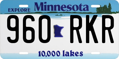 MN license plate 960RKR