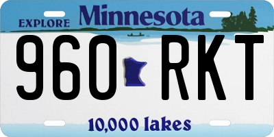 MN license plate 960RKT
