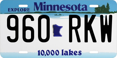 MN license plate 960RKW