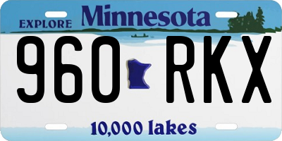 MN license plate 960RKX