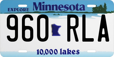 MN license plate 960RLA