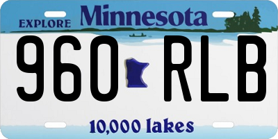 MN license plate 960RLB