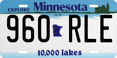 MN license plate 960RLE