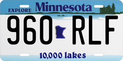 MN license plate 960RLF