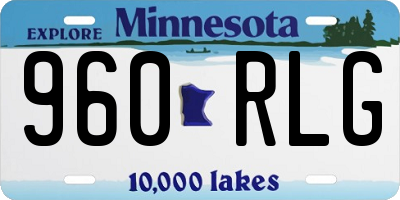 MN license plate 960RLG