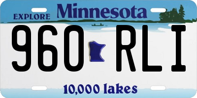 MN license plate 960RLI