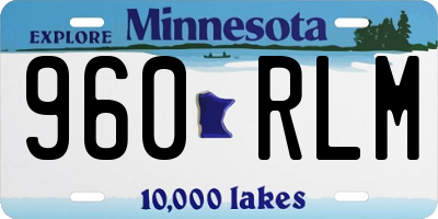 MN license plate 960RLM