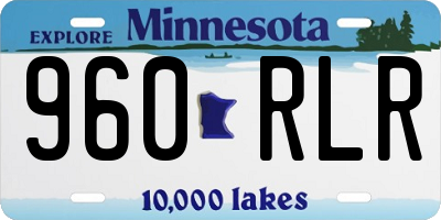 MN license plate 960RLR
