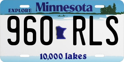 MN license plate 960RLS