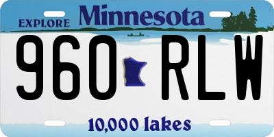MN license plate 960RLW