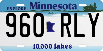 MN license plate 960RLY