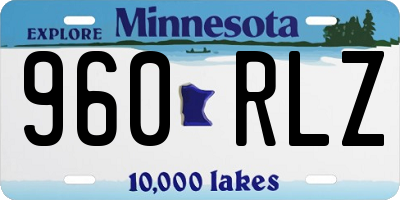 MN license plate 960RLZ