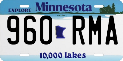 MN license plate 960RMA
