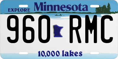 MN license plate 960RMC