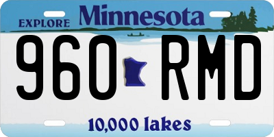 MN license plate 960RMD
