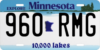 MN license plate 960RMG