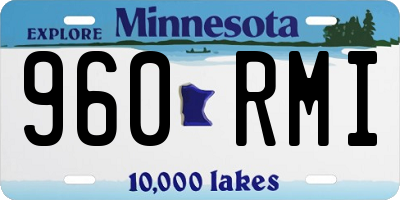 MN license plate 960RMI