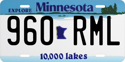 MN license plate 960RML