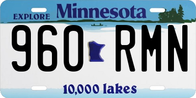 MN license plate 960RMN