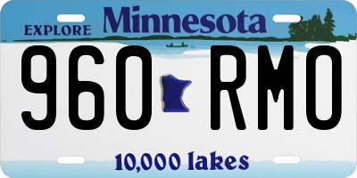 MN license plate 960RMO