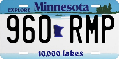 MN license plate 960RMP