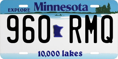 MN license plate 960RMQ