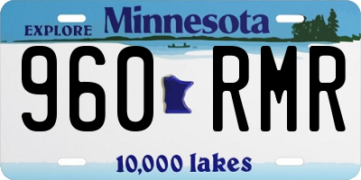 MN license plate 960RMR