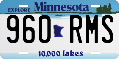 MN license plate 960RMS