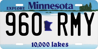 MN license plate 960RMY