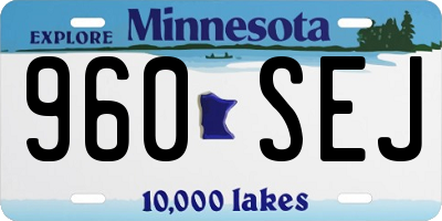 MN license plate 960SEJ