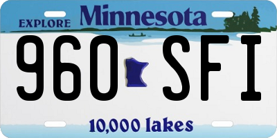 MN license plate 960SFI